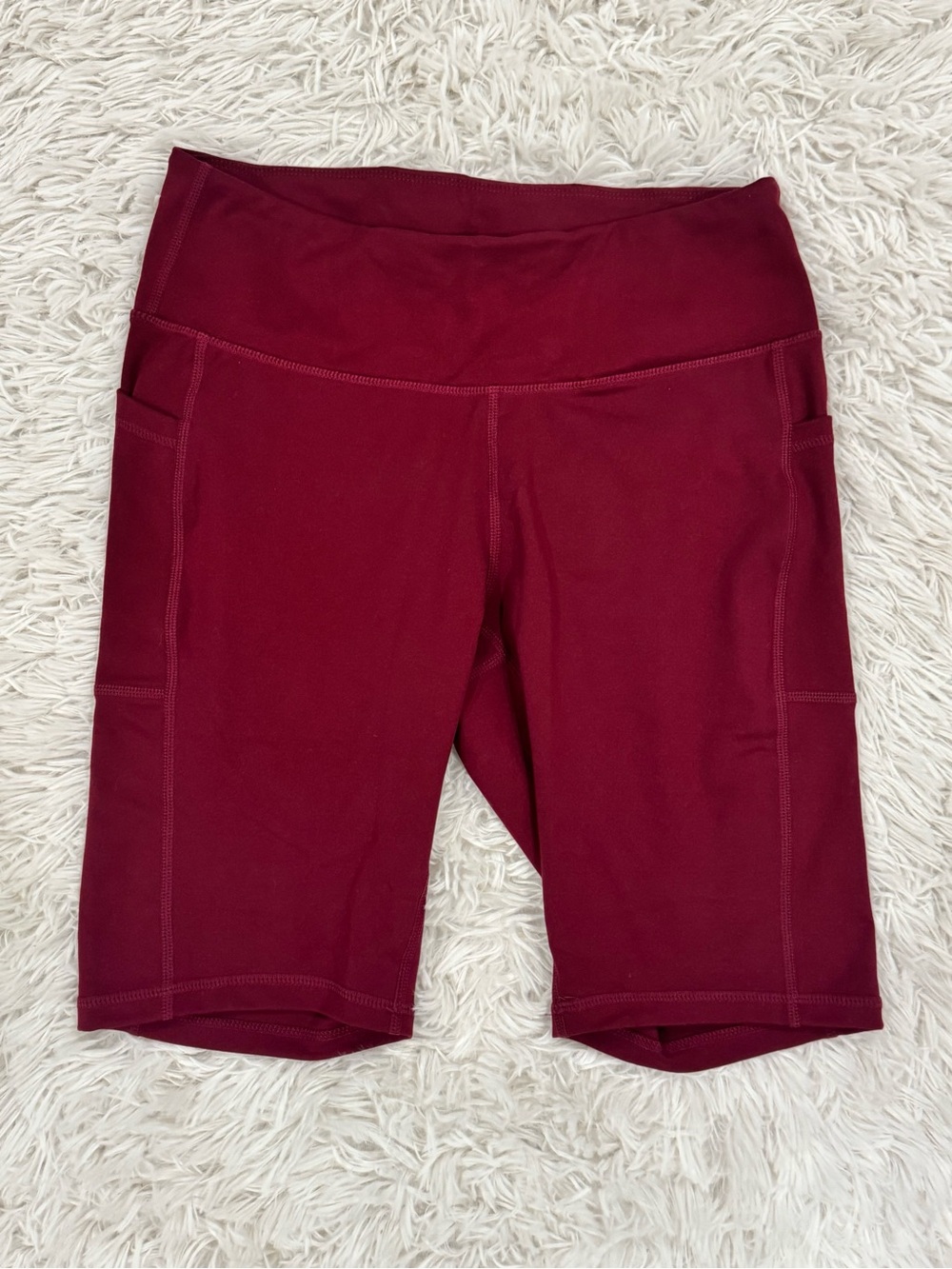 Women’s Set of 3 Bike Shorts - Burgundy, Navy, Gray - Picture 2 of 6